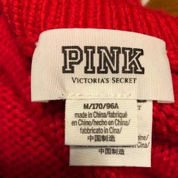 PINK Victoria’s Secret Red Deep V-back Sweater - Picture 2 of 8